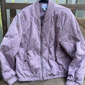 Nine West Blush Quilted Bomber Jacket